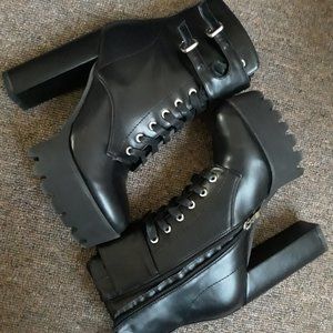 NEW PRICE DROP- Black Combat Boots!